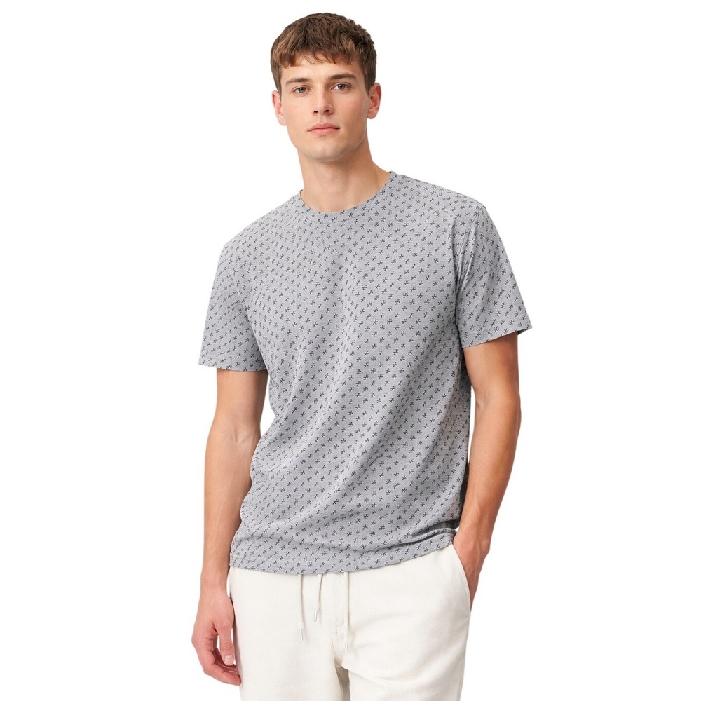 TODD SNYDER Graphic Tee Shirt Gray Minimalist Short Sleeve Casual Size M